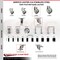 Service Caster 4 Inch 316SS Gray Polyurethane Swivel 10mm Threaded Stem Caster Brake, 2PK SCC-SS316TS20S414-PPUB-M1015-2-TLB-2 - alternate 1
